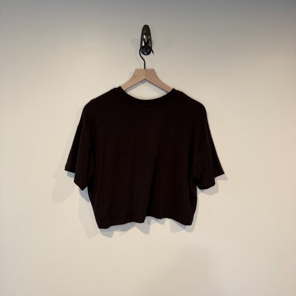 Aerie Offline Brown Cropped Tee Size S - Picture 3 of 7